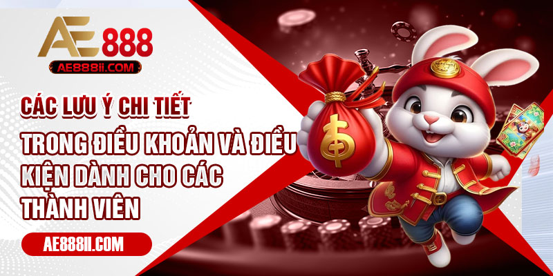 Các lưu ý chi tiết trong điều khoản và điều kiện dành cho các thành viên