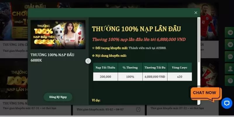 Top những khuyến mãi AE888 đang được quan tâm nhất hiện nay